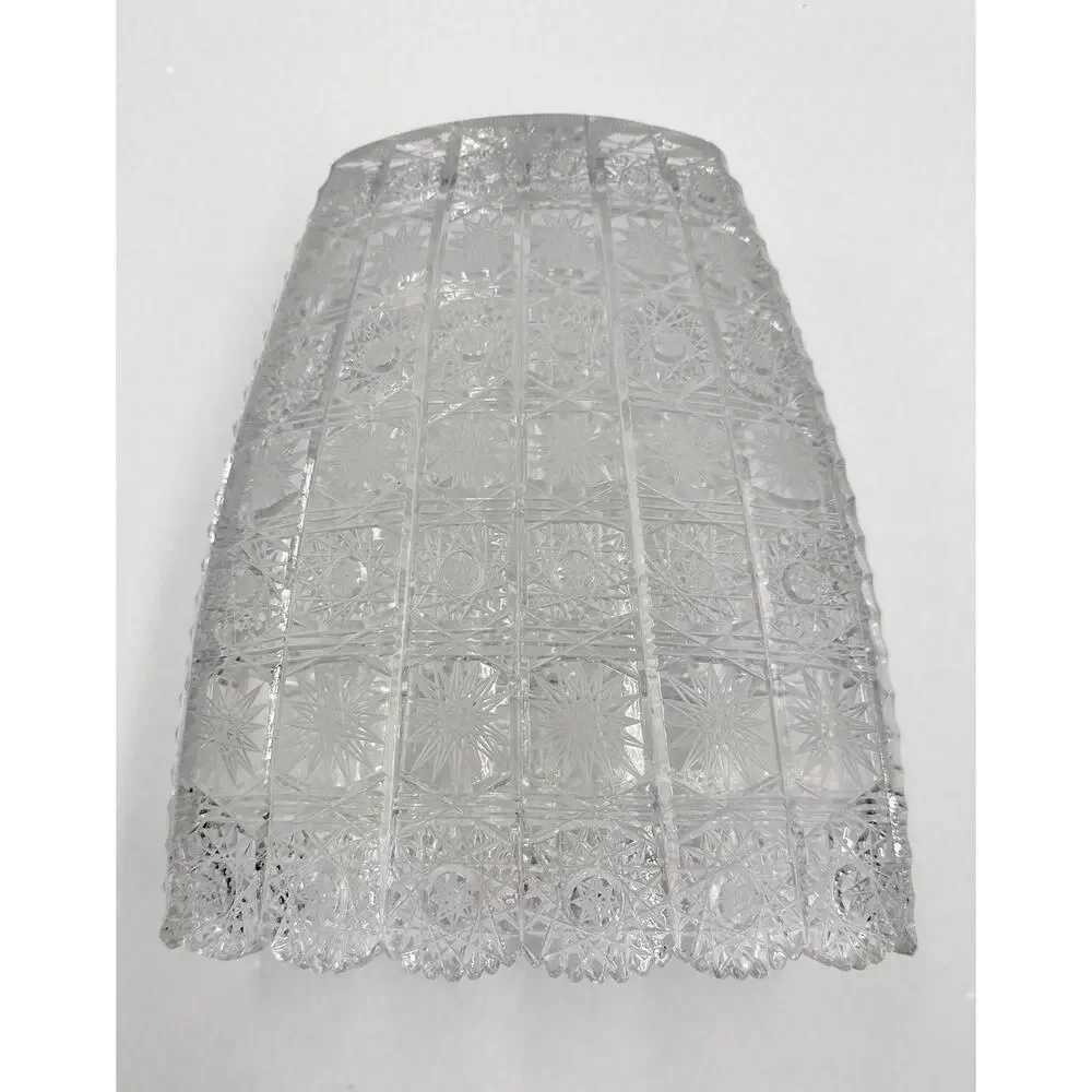 Vintage Bohemia Crystal Handmade and Hand-Cut Large Heavy Vase